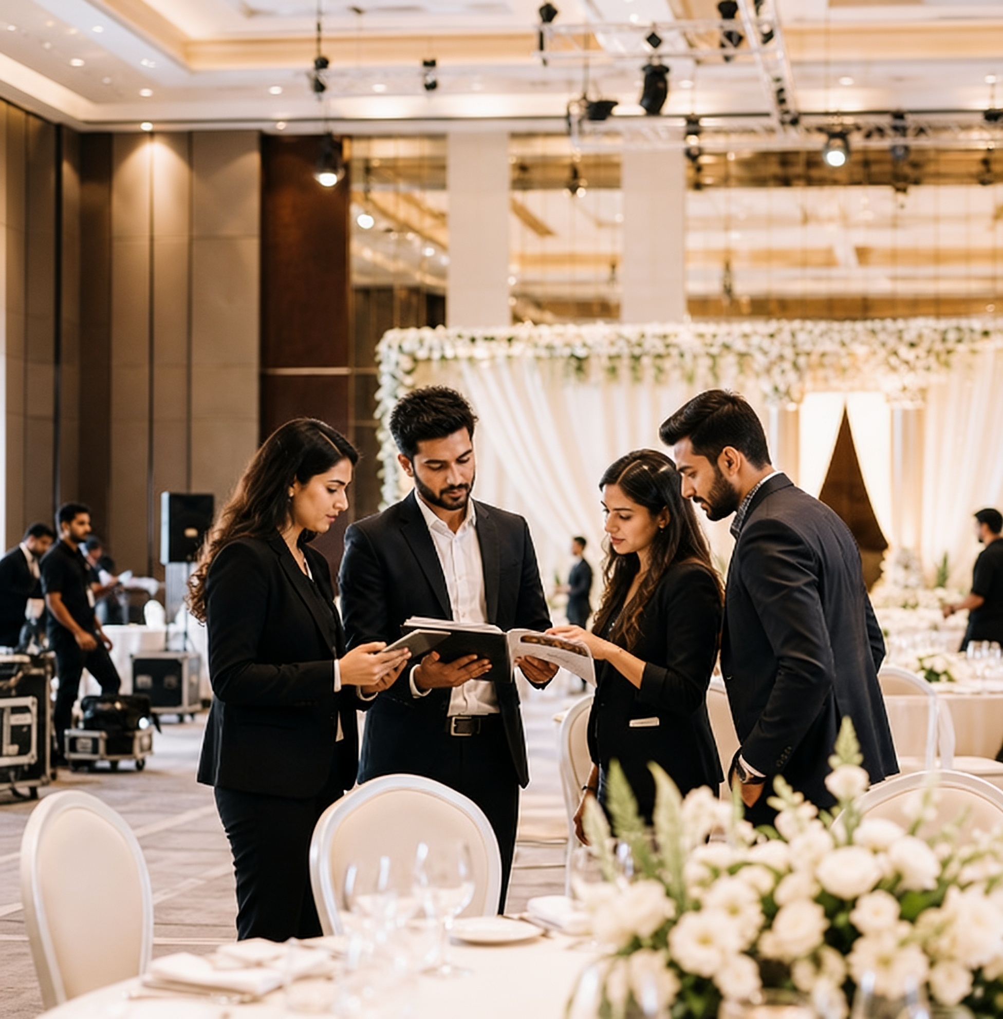 Aura Planners Team Discussing Event Details
